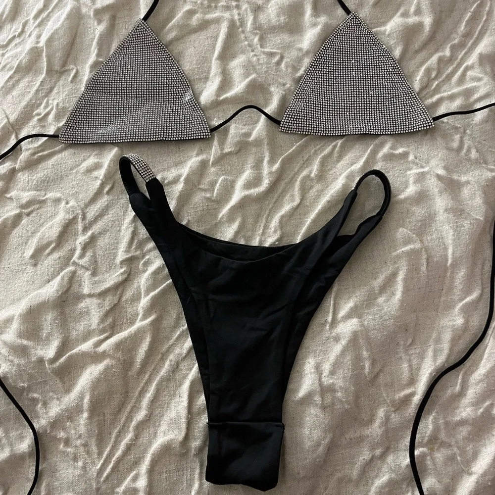 Black Rhinestone Bikini - Picture 2 of 8